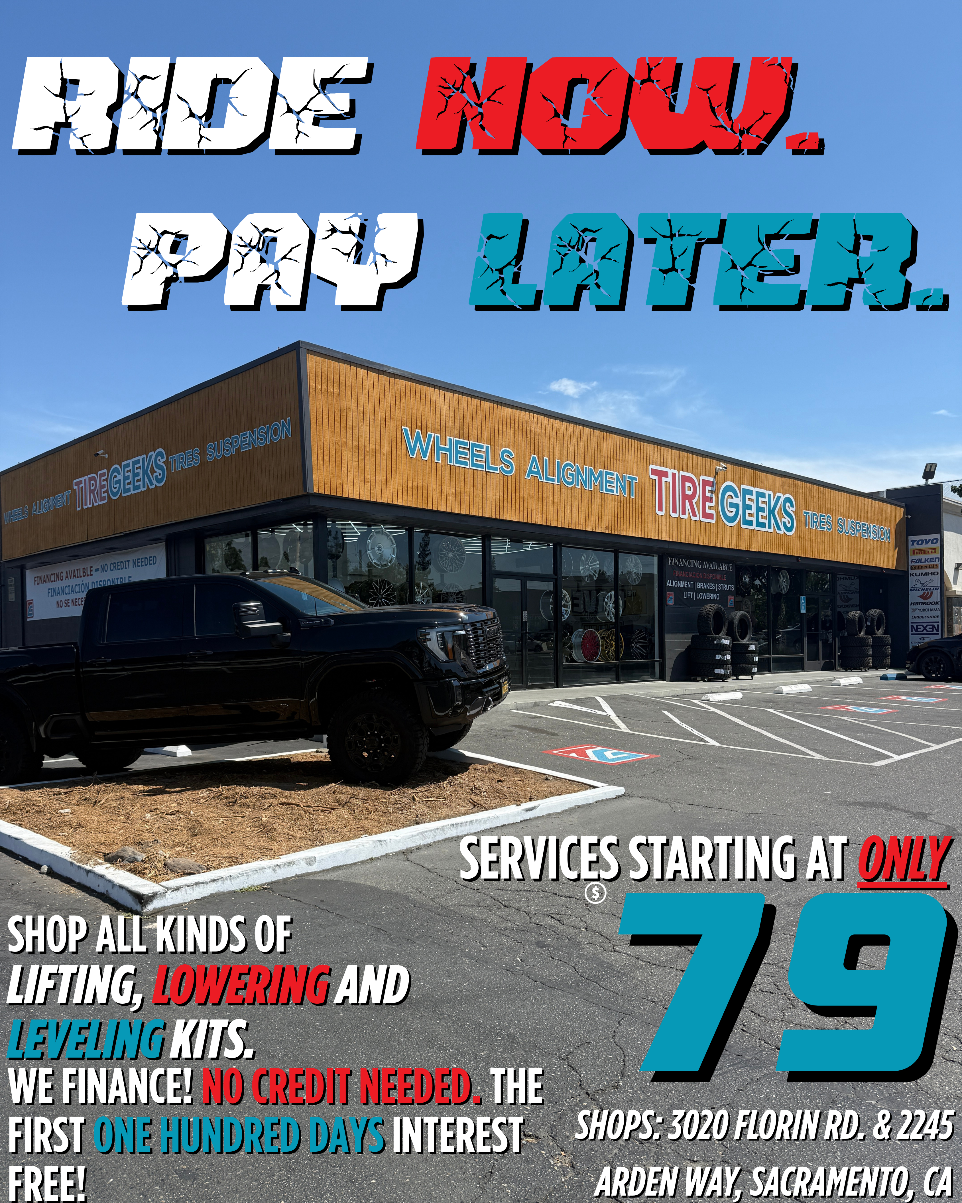 Ride Now. Pay Later. Services starting at $79